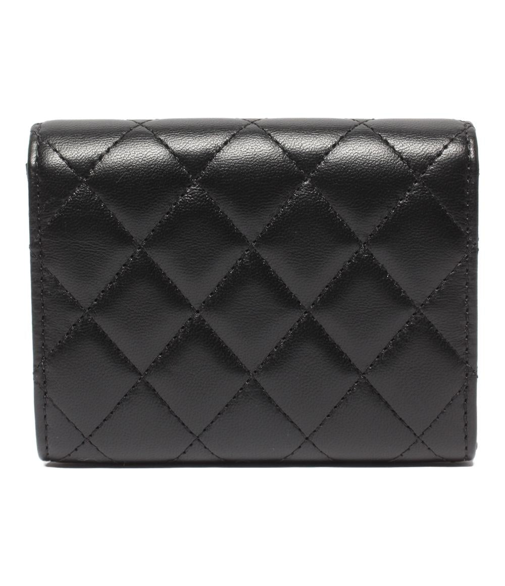 CHANEL コンパクトウォレット ミニ財布 ゴールド金具 27番台 カメリア レディース シャネル