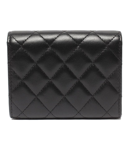 CHANEL コンパクトウォレット ミニ財布 ゴールド金具 27番台 カメリア レディース シャネル