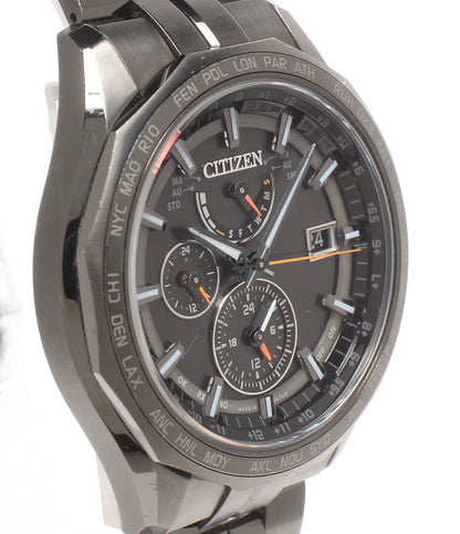 CITIZEN 腕時計 電波ソーラー アテッサ エコドライブ ソーラー ブラック H820-T023991 メンズ シチズン