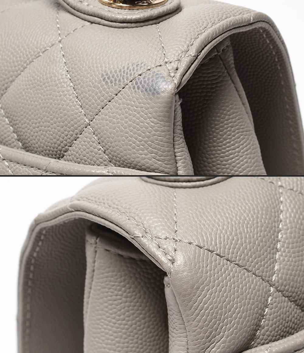 CHANEL チェーンショルダーバッグ 肩掛け 斜め掛け ゴールド金具 マトラッセ キャビアスキン ビジネスアフィニティー シャネル