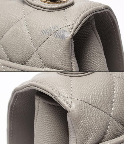 CHANEL チェーンショルダーバッグ 肩掛け 斜め掛け ゴールド金具 マトラッセ キャビアスキン ビジネスアフィニティー シャネル