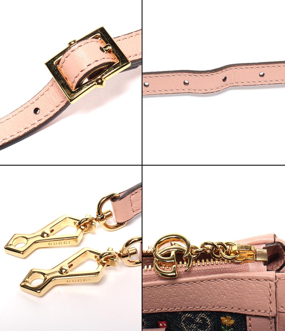 GUCCI 2wayショルダーバッグ ハンドバッグ 斜め掛け フラワー刺繍 デニム JAPAN EXCLUSIVE オフィディア 547551 520901 レディース グッチ