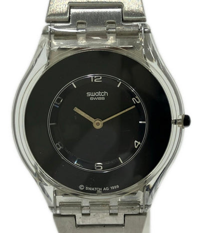 スウォッチ 腕時計 クオーツ ブラック メンズ Swatch