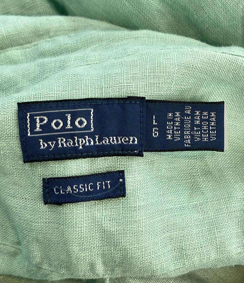 POLO RALPH LAUREN 長袖 リネンシャツ メンズ SIZE L ポロ・ラルフローレン
