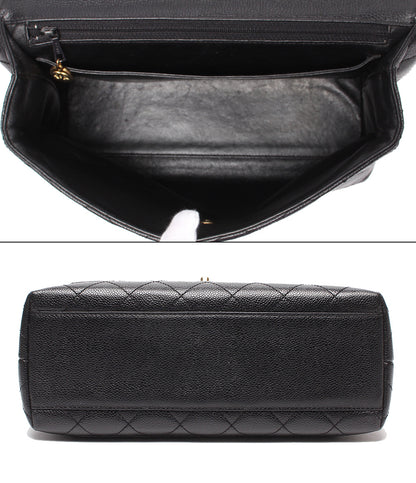 CHANEL ハンドバッグ ゴールド金具 マトラッセ キャビアスキン シングルフラップ 10番台 A12397 レディース シャネル