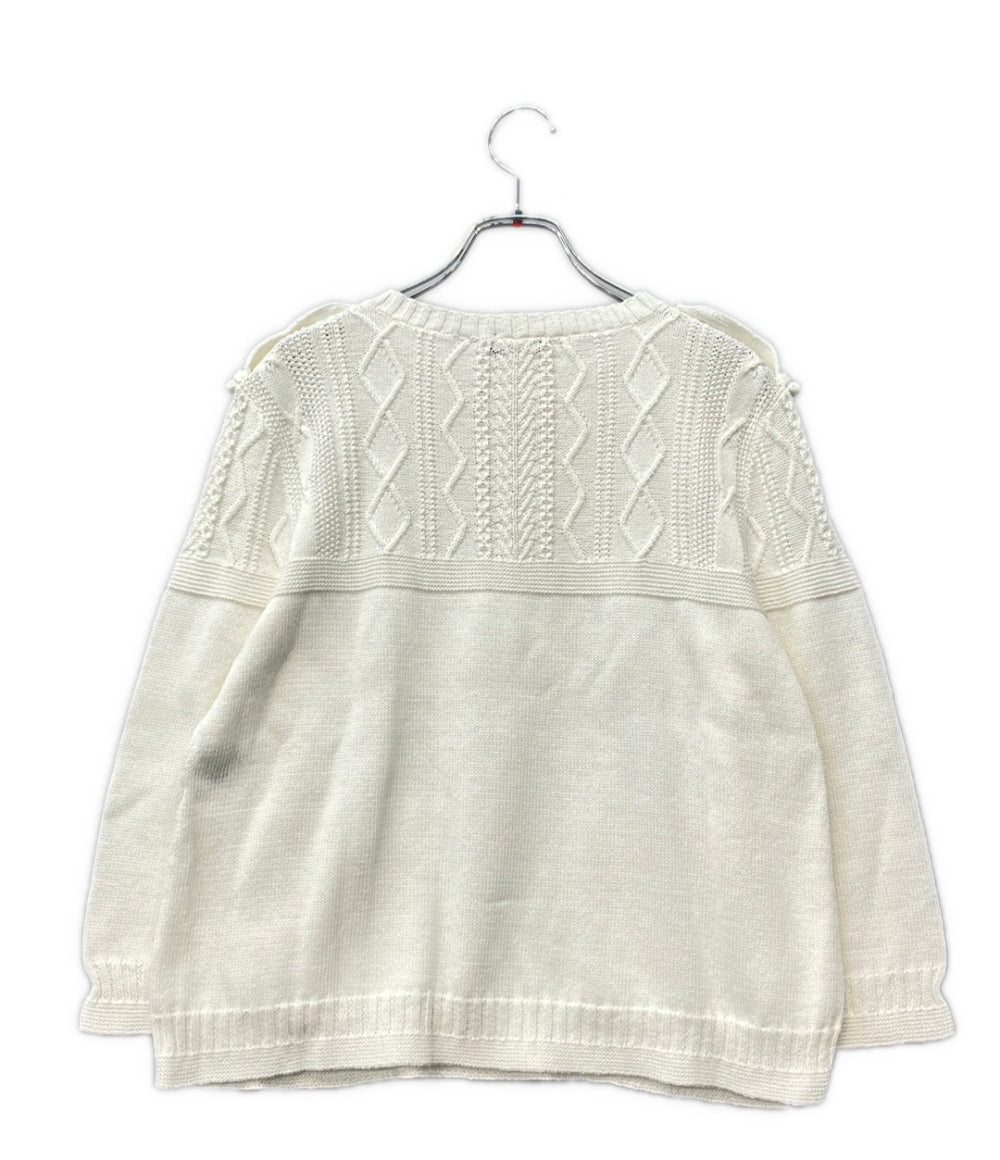 CHANEL 長袖 ココマークボタン コットンニット P53666K06997 レディース SIZE 40 (S) シャネル