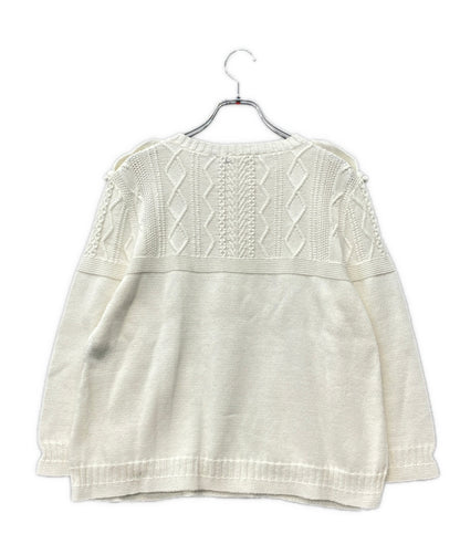 CHANEL 長袖 ココマークボタン コットンニット P53666K06997 レディース SIZE 40 (S) シャネル