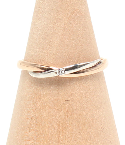 美品 Samantha Tiara リング 指輪 K10 SV950 ダイヤ 0.01ct レディース SIZE 11号 サマンサティアラ