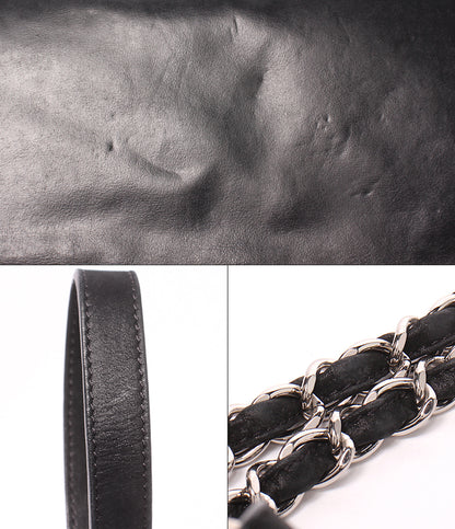 CHANEL 2WAY トートバッグ チェーンショルダーバッグ 肩掛け ワイルドステッチ シルバー金具 17番台 A67045 レディース シャネル