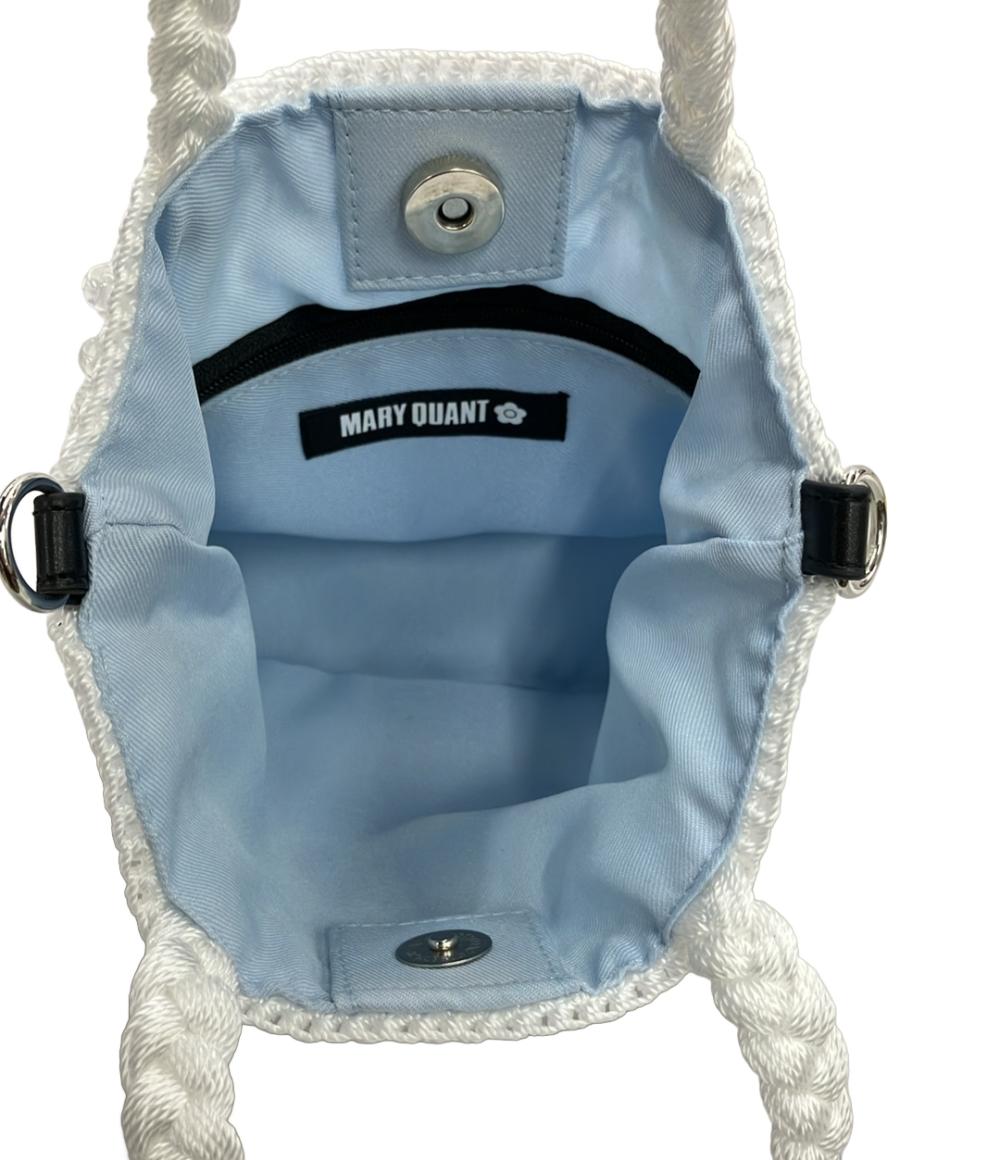 美品 MARY QUANT トートバッグ ショルダーバッグ 2WAY 斜め掛け オーロラビーズクロッシェ レディース マリークヮント