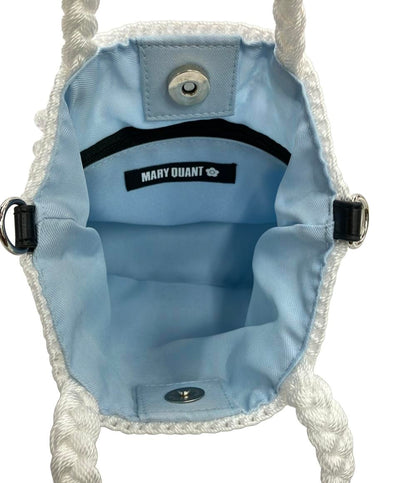 美品 MARY QUANT トートバッグ ショルダーバッグ 2WAY 斜め掛け オーロラビーズクロッシェ レディース マリークヮント