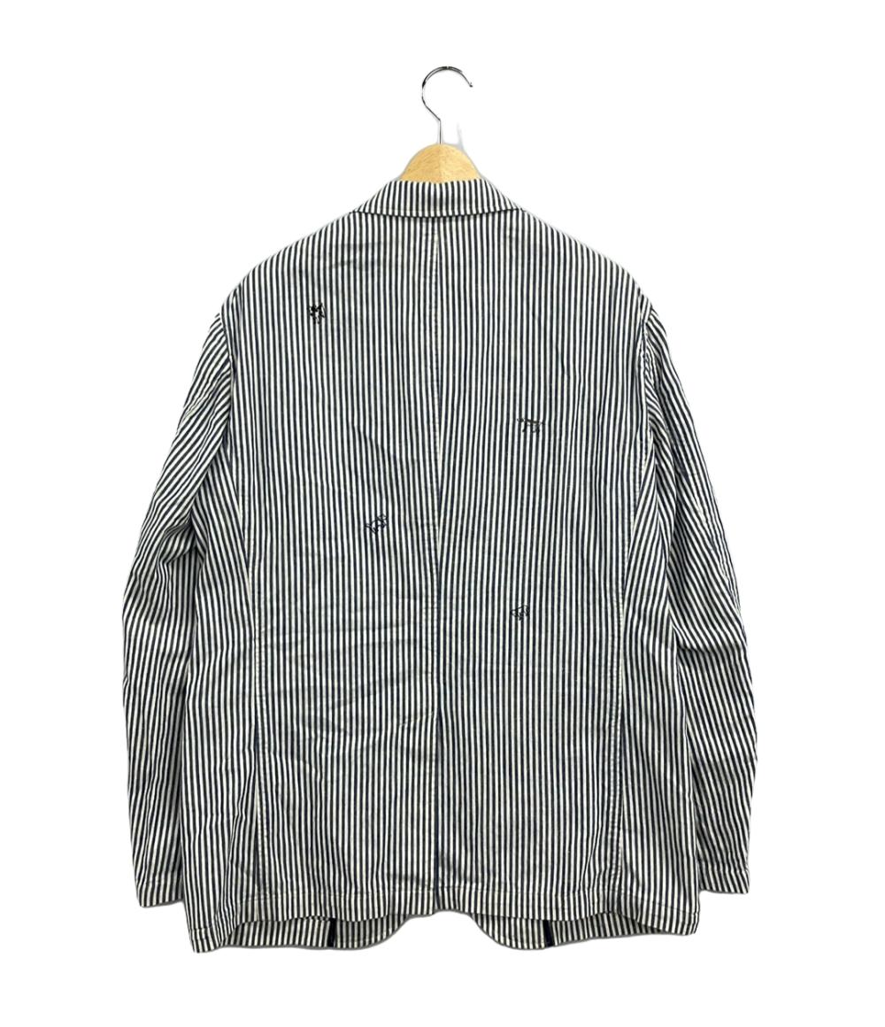 美品 パパス テーラードジャケット ストラップ柄 メンズ SIZE L (L) papas +