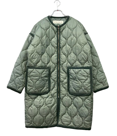 THE SHINZONE ノーカラーコート キルティング ブルーグリーン 21AW QUILTING COAT 21AMSC005 レディース SIZE F (M) ザ シンゾーン