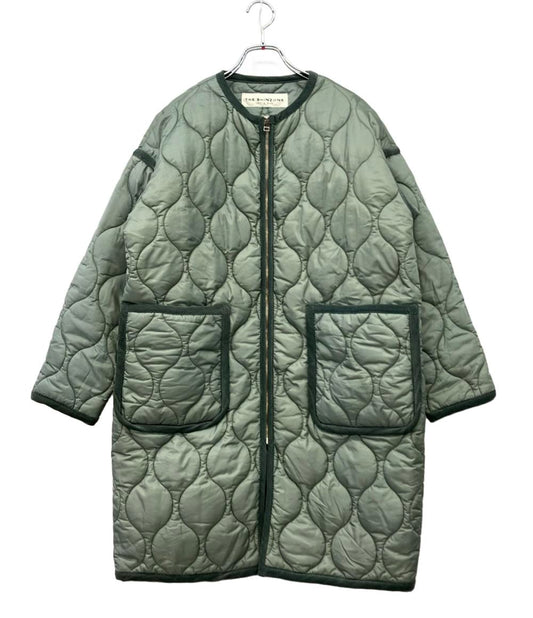THE SHINZONE ノーカラーコート キルティング ブルーグリーン 21AW QUILTING COAT 21AMSC005 レディース SIZE F (M) ザ シンゾーン