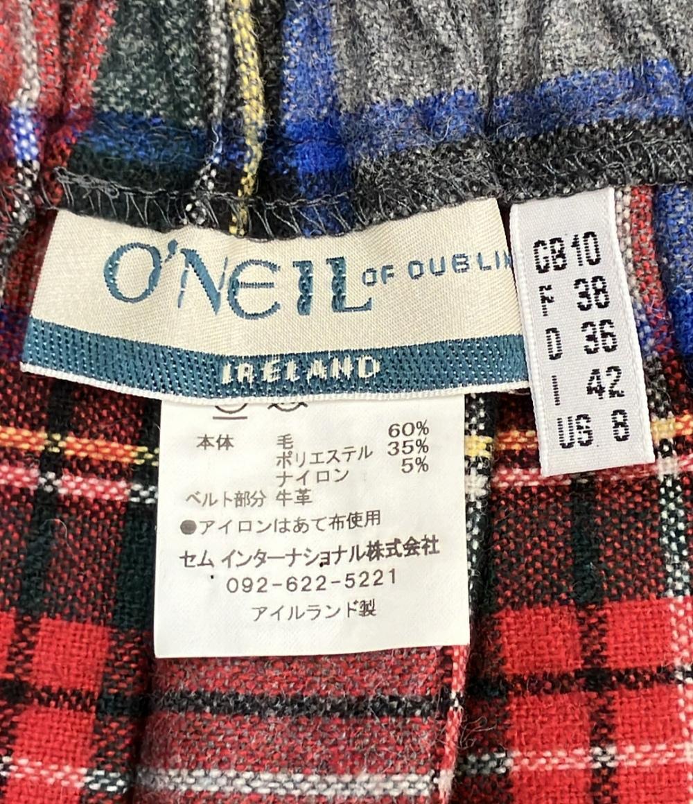 オニールオブダブリン チェックプリーツラップスカート レディース SIZE 10 (M) O’NEIL of DUBLIN
