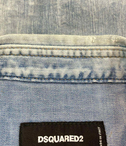 DSQUARED2 長袖 デニムシャツ ダメージ加工 メンズ SIZE 44 (S) ディースクエアード