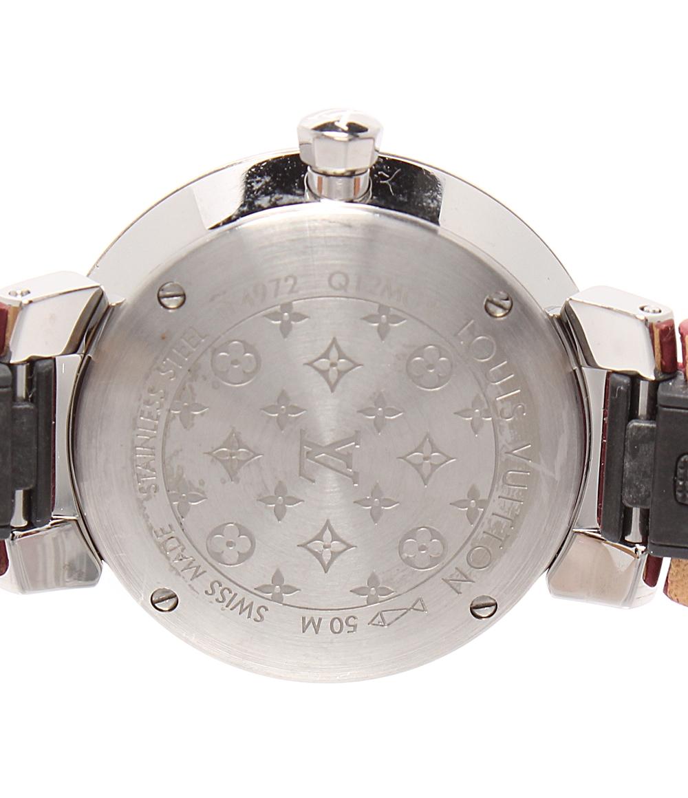 LOUIS VUITTON 腕時計 タンブール スリム PM クオーツ シルバー Q12MG