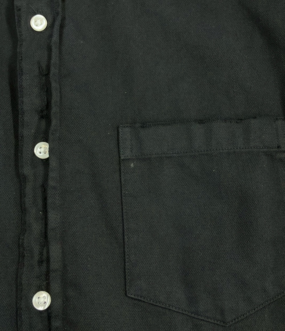 Frank&Eileen 長袖 ブラックデニムシャツ ダメージ加工 メンズ SIZE S フランクアンドアイリーン
