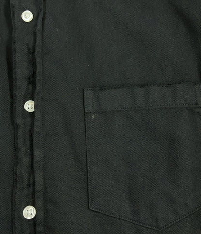 Frank&Eileen 長袖 ブラックデニムシャツ ダメージ加工 メンズ SIZE S フランクアンドアイリーン