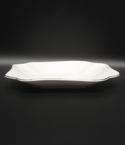 美品 WEDGWOOD スクエアディッシュ 皿 24cm インタグリオ プラチナ ウエッジウッド
