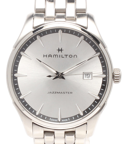 HAMILTON 腕時計 ジャズマスター クオーツ シルバー H324510 メンズ
