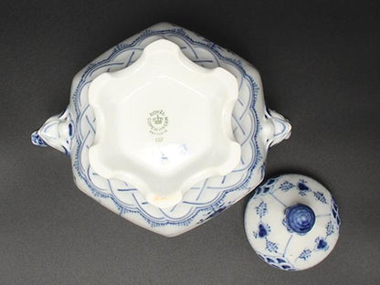 Royal Copenhagen ティーポット ブルーフルーテッド フルレース 顔付 ロイヤルコペンハーゲン