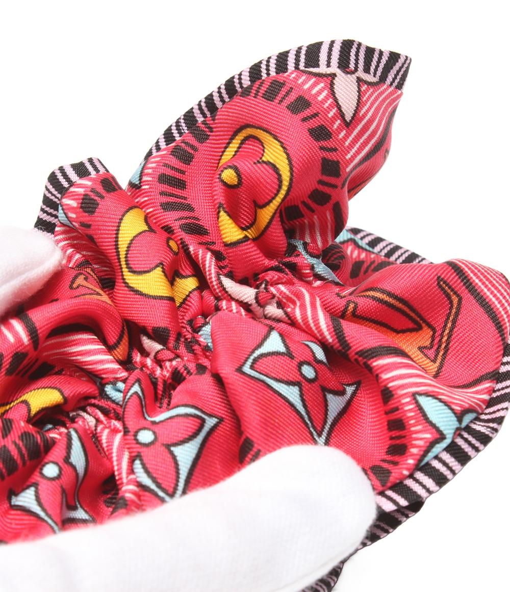 美品 LOUIS VUITTON シュシュ シルク100％ シュシュ・モノグラム タイルズ M78435 レディース ルイ・ヴィトン