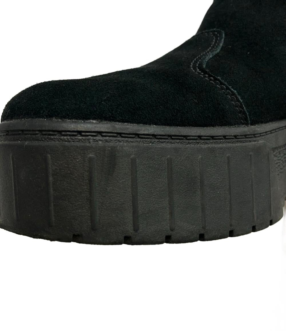 PUMA サイドゴア厚底ショートブーツ メイズ チェルシー スウェード 382829-01 レディース SIZE 25.0 プーマ