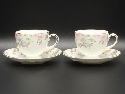 美品 WEDGWOOD カップ＆ソーサー 2客セット ペア スウィートプラム ウエッジウッド