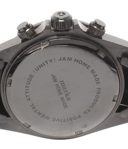 JAM HOME MADE marka 腕時計 クオーツ ブラック メンズ ジャムホームメイド マーカ