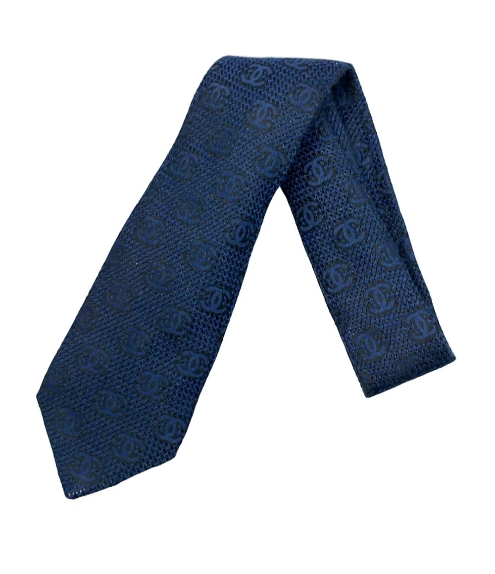 CHANEL ネクタイ シルク カシミア ココマーク メンズ シャネル