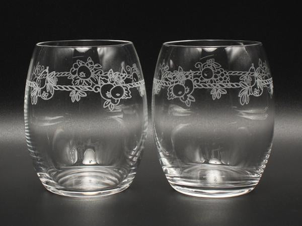 美品 WEDGWOOD グラス タンブラー 2点セット ペア フェスティビティ ウエッジウッド