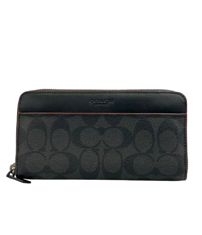 COACH ラウンドファスナー長財布 シグネチャー メンズ レディース コーチ