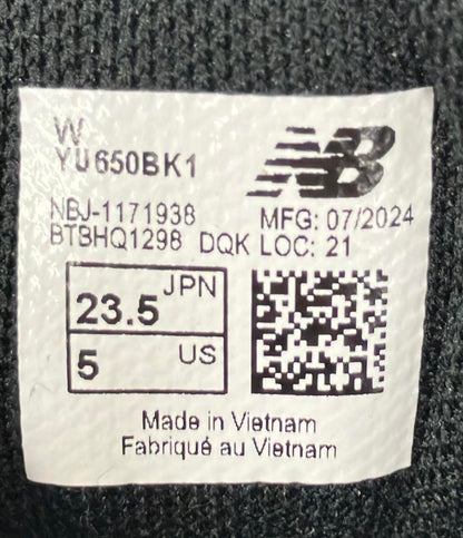 ニューバランス ローカットスニーカー YU650BK1 レディース SIZE 23.5 (M) NEW BALANCE