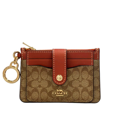 美品 COACH コインケース カードケース パスケース ミニシグネチャー CE697 レディース コーチ