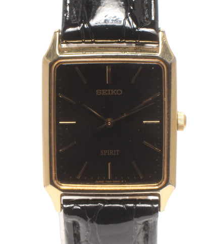 SEIKO 腕時計 スピリット クオーツ ブラック 7N01-5180 メンズ セイコー