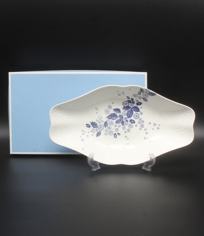 美品 WEDGWOOD マルチディッシュ 皿 30cm ストロベリー ブルーム インディゴ ウェッジウッド