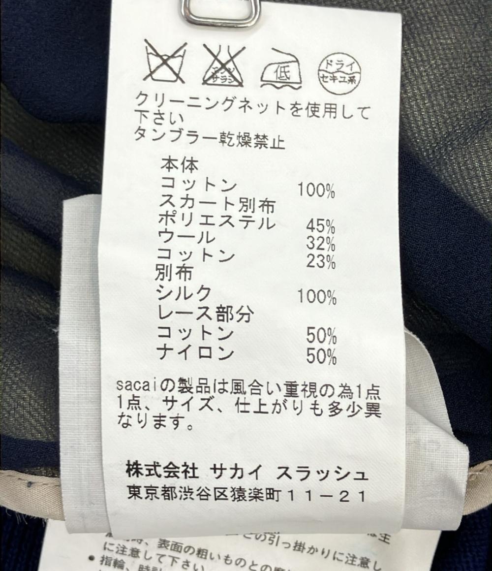 Sacai ショートスリーブニットドレス 12-01586 レディース SIZE 1 (S) サカイ