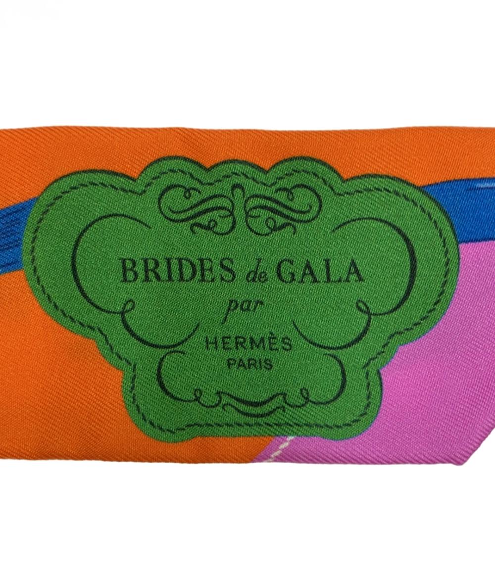 美品 HERMES スカーフ ツイリー シルク100% BRIDES de GALA レディース
