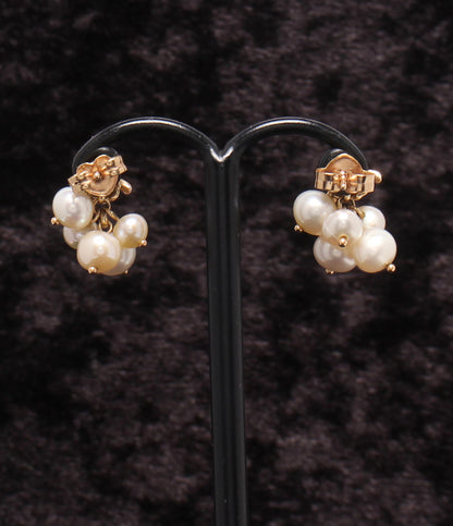 STAR JEWELRY ピアス K10 パール ホワイトトパーズ 羊モチーフ レディース スタージュエリー