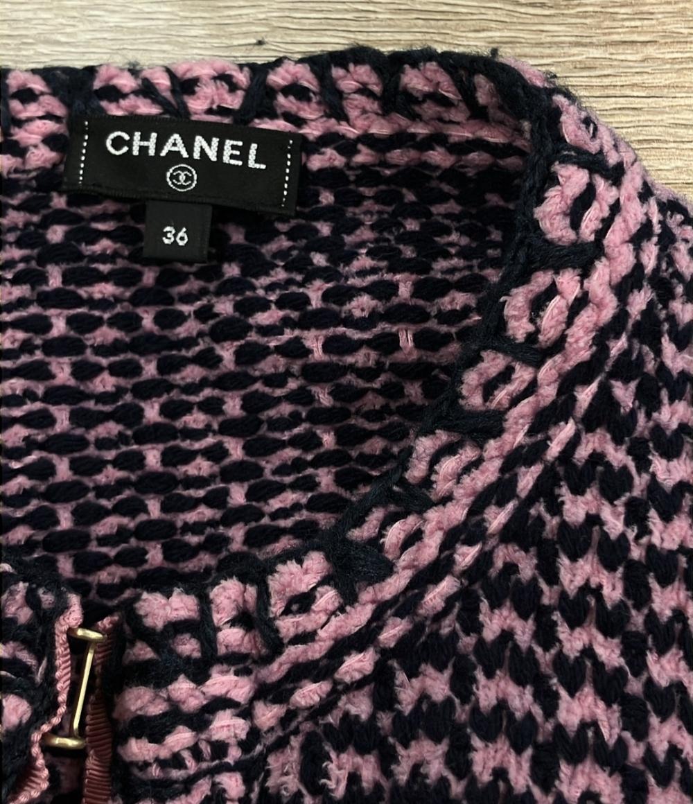 シャネル ココボタン カシミヤ コットン ツイードジャケット P70487 レディース SIZE 36 (XS) CHANEL