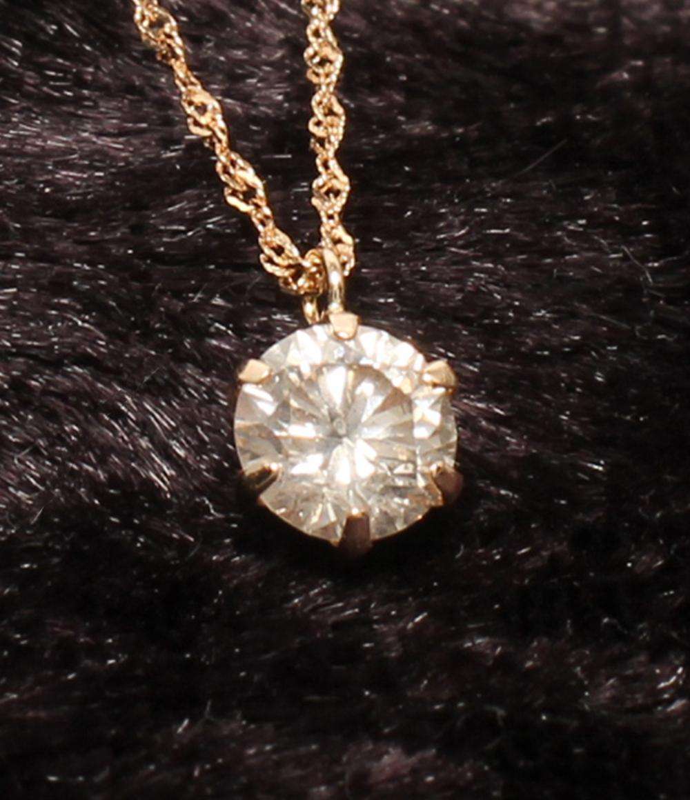 美品 ネックレス K18 ダイヤ 0.347ct レディース