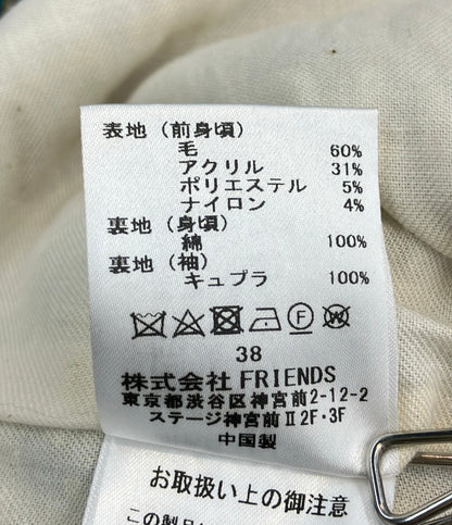 美品 MUVEIL フラワーモチーフ・ビジュー ツイードコート MA82FC001 レディース SIZE 38 (M) ミュベール