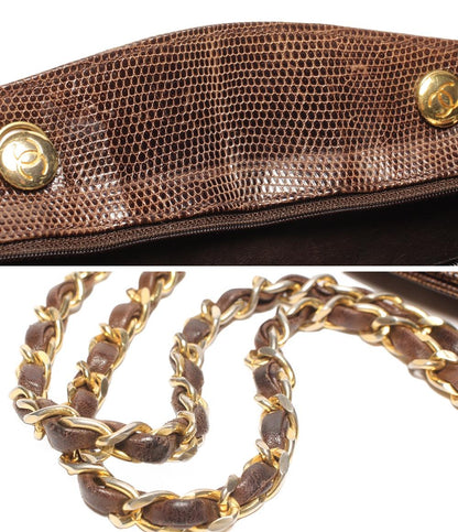 CHANEL チェーンショルダーバッグ リザード レディース シャネル