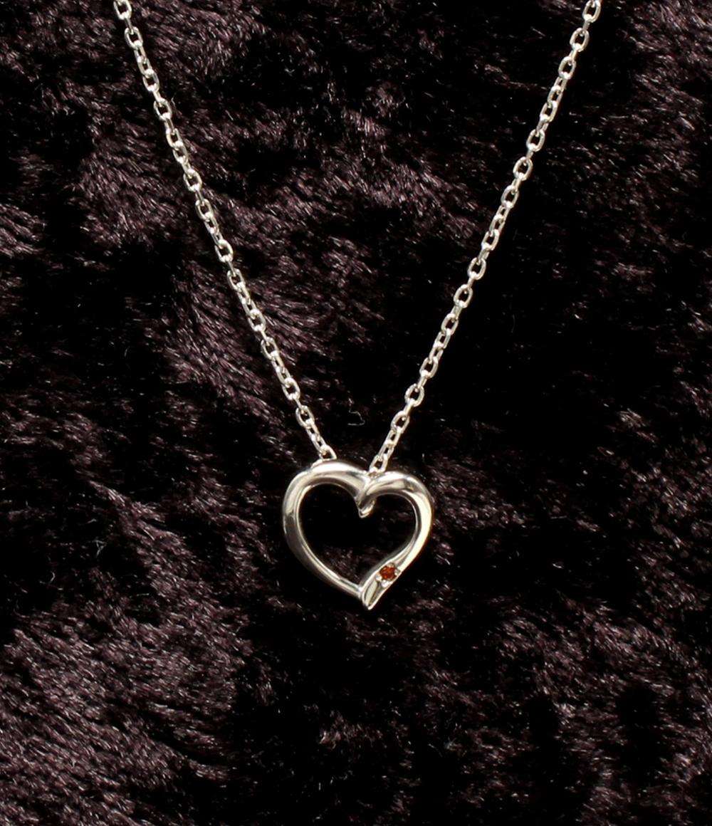 美品 ヨンドシー ネックレス SV ハートモチーフ レディース 4℃