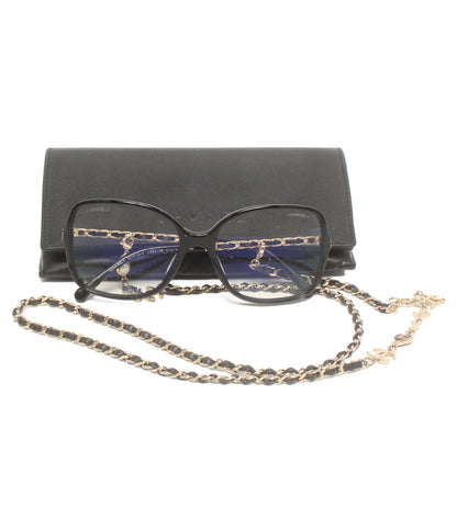 CHANEL 伊達メガネ アイウェア 57□17 チェーン付 5210-Q-A レディース シャネル