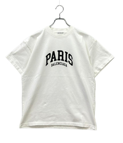 美品 BALENCIAGA 半袖Tシャツ ロゴ 612965 TLVL7 1070 メンズ バレンシアガ