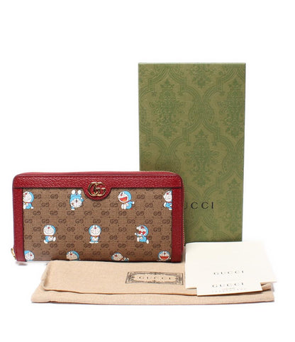 美品 GUCCI ラウンドファスナー長財布 ミニGGスプリーム キャンバス 