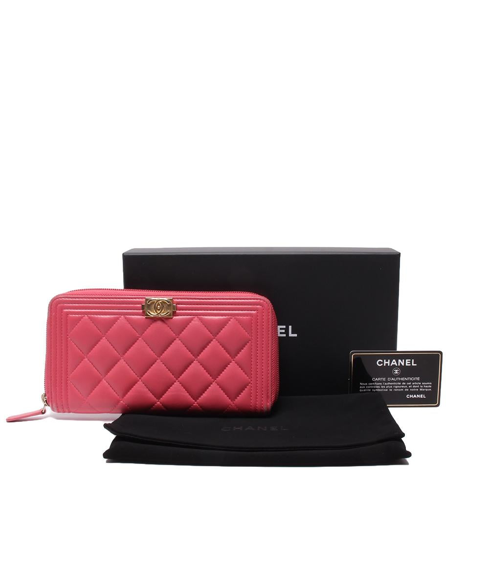 シャネル ラウンドファスナー長財布 ボーイシャネル レディース CHANEL 