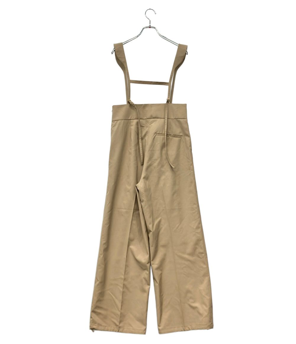 avec deuxclefs パンツ サロペット風 ワイド タック KK24SS-06 レディース SIZE L アヴェクデュクレ